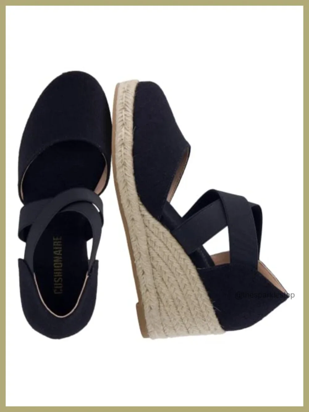 Women's Espadrille Wedge Sandals Closed Toe Slip On Cushioned Heels